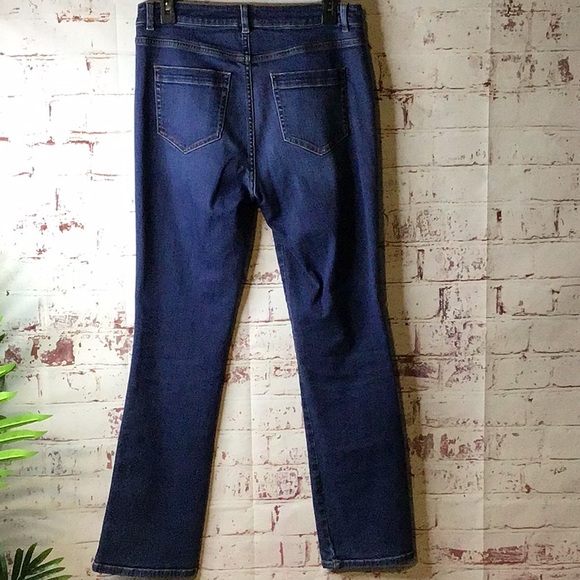sac733 🧵J.Jill High Rise Boot Cut Size 10 w/ 30" Inseam Jeans - Picture 5 of 8
